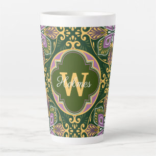 Met naam Olijf en lavendel Azulejos Latte Mok