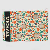 Met naam 🎾 Tennis Delight🎾 Golfhanddoek (Horizontaal)