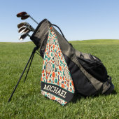 Met naam 🎾 Tennis Delight🎾 Golfhanddoek (Groen)