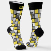 Met naam 🎾 tennisracket sokken (Gebogen)