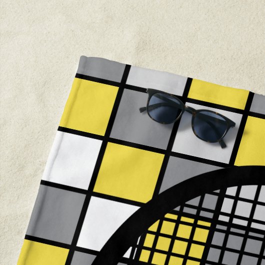 Met naam 🎾 tennisracket strandlaken (In situ)