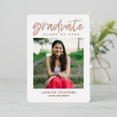 Met name Folie Afstuderen bewerkbare kleuren Folie Folie Uitnodiging (Staand Voorkant)