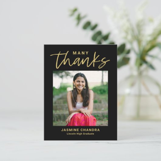 Met name Koel Afstuderen Dank u Briefkaart (Staand voorkant)