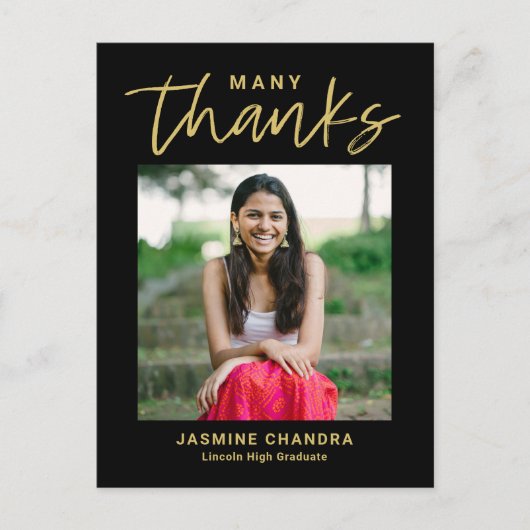 Met name Koel Afstuderen Dank u Briefkaart (Voorkant)