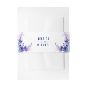 💍Met namen Cornflower Reverie Uitnodigingen Wikkel