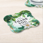 💍Met namen Dank u Passiflora Serenity Kartonnen Onderzetters (Gekanteld)