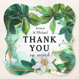 💍Met namen Dank u Passiflora Serenity Kartonnen Onderzetters