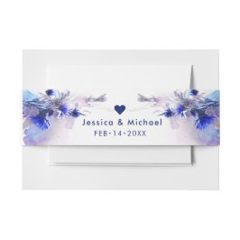 💍Met namen en datum Cornflower Reverie Uitnodigingen Wikkel