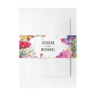 Met namen🌻💗🌹 Meadow Blooms Collectie Uitnodigingen Wikkel