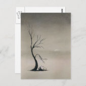 met nevel bedekte velden briefkaart (Voorkant / Achterkant)