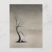 met nevel bedekte velden briefkaart (Voorkant)