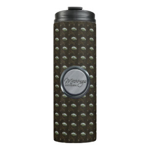 Met noppen leer 2 opties thermische tumblers thermosbeker