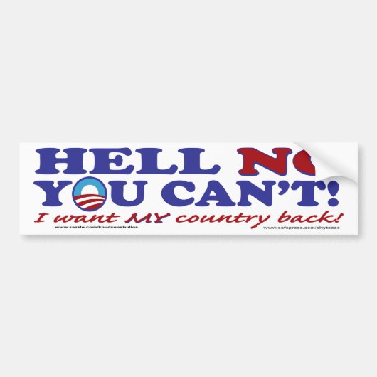 Met Obama-Logo Bumpersticker (Voorkant)