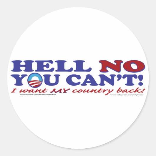 Met Obama-Logo Ronde Sticker (Voorkant)