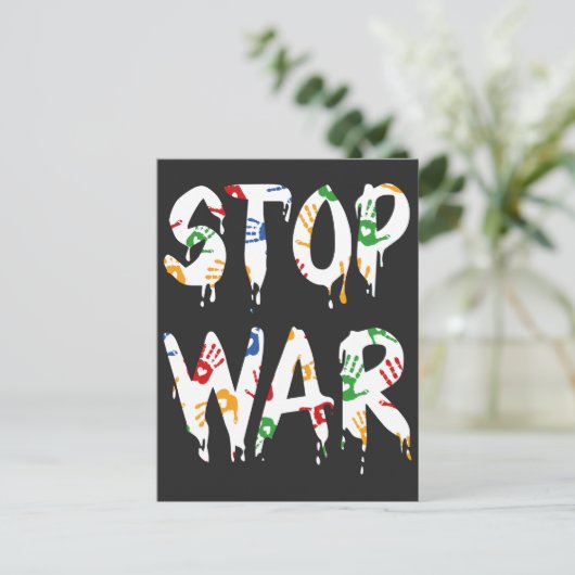 Met Oekraïne T-shirt, Oekraïne Briefkaart (Staand voorkant)