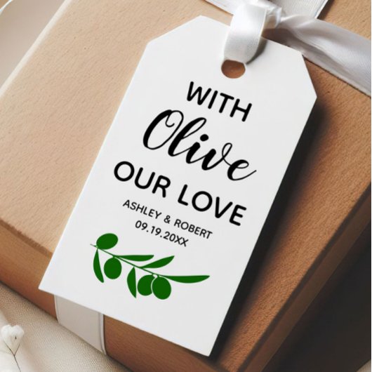 Met Olijf Onze Liefde, Olijfolie of Olijf Cadeau L Cadeaulabel