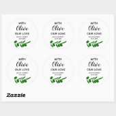 Met Olive Onze Liefde, Olijfolie Cirkel Stickers (Vel)