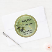 Met Olive onze liefde op maat Ronde Sticker (Envelop)