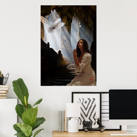 met onderliggende tekenafdrukken poster (Thuiskantoor)