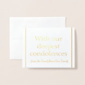 "Met ons diepste medeleven" Sympathy Card Folie Kaarten (Voorkant met envelop)
