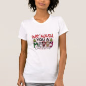 Met ons kerstcadeautje willen we je een prettige k t-shirt (Voorkant)