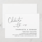 Met ons mee vieren, Trouw Elopement Feest Uitnodig Kaart (Voorkant / Achterkant)