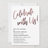 Met ons vieren! Eenvoudig handschrift met Roos Gol Kaart (Voorkant)