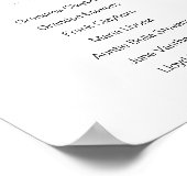 Met ons vieren in de geest met namen Trouwen Poster (Hoek)