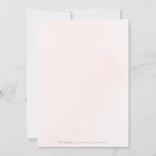 Met ons vieren! Roos Gold Dusty Blue Greenery Kaart (Achterkant)