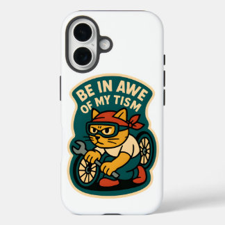 met ontzag naar mijn tisme kijken iPhone 16 hoesje