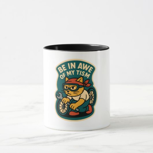 met ontzag zijn vanwege mijn tisme mok (Midden)
