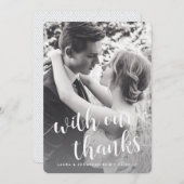 Met onze Bedankt | Foto Dank u w / Terug Bericht (Voorkant / Achterkant)