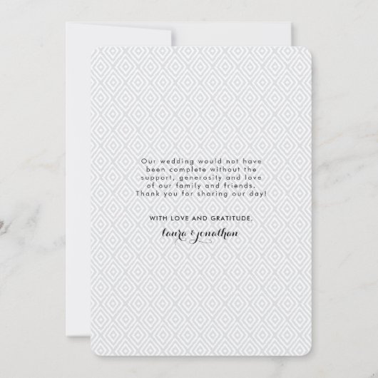 Met onze Bedankt | Foto Dank u w / Terug Bericht (Achterkant)