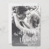 Met onze Bedankt | Foto Dank u w / Terug Bericht (Voorkant)