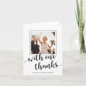 Met onze Bedankt | Weddenfoto Hartelijk dank (Voorkant)