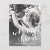 Met onze Bedankt | Weddenfoto Hartelijk dank Briefkaart (Voorkant)