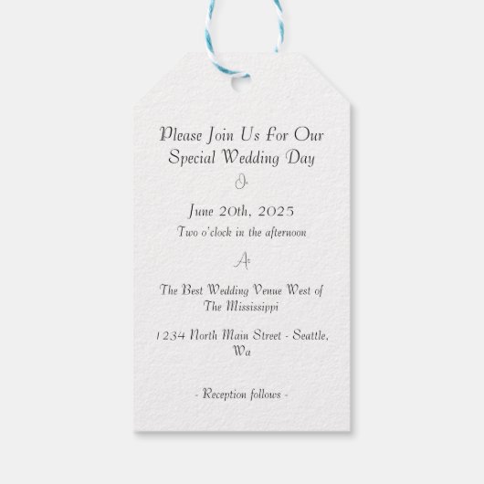 Met onze dankbaarheid cadeaulabel (Achterkant)