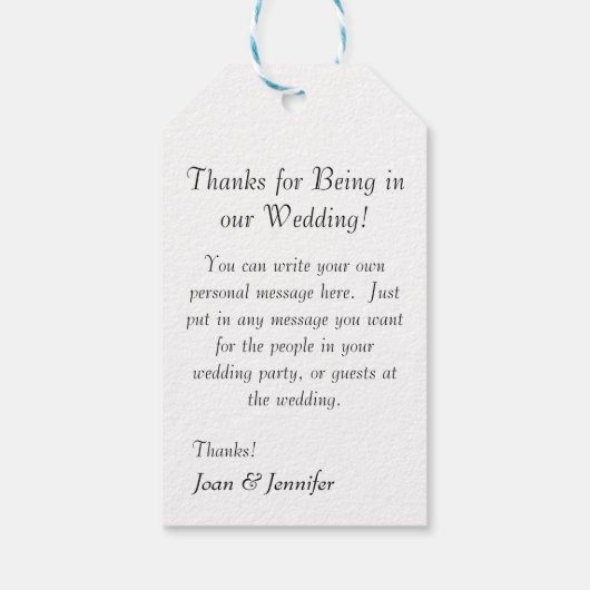 Met onze dankbaarheid cadeaulabel (Achterkant)