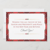 Met onze dankbaarheid en Bedankt voor uw bedrijf Kaart (Achterkant)