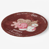 Met onze liefde, koekjeskoekjes, bakkerijen papieren bordje (Gekanteld)