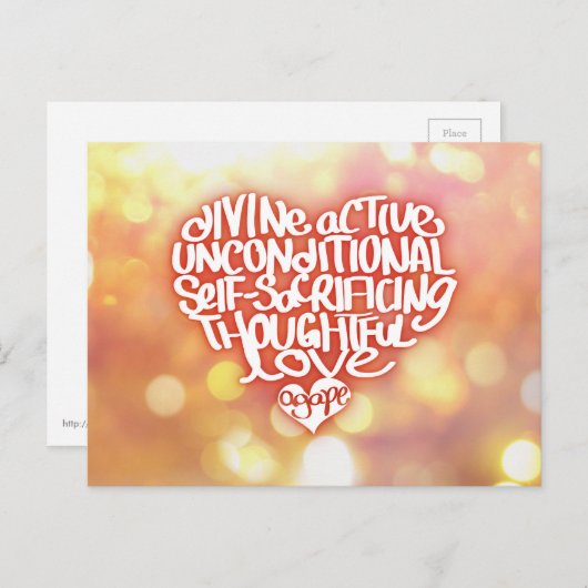 Met open mond Liefde Briefkaart (Voorkant / Achterkant)