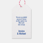 💍Met Oprechte Dank Cornflower Dreamscape Cadeaulabel (Achterkant)