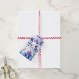 💍Met Oprechte Dank Cornflower Dreamscape Cadeaulabel