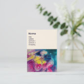 MET OWL- EN VIOLIENMONOGRAM, roze blauw Visitekaartje (Staand voorkant)