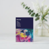 MET OWL- EN VIOLIENMONOGRAM, roze blauw Visitekaartje (Staand voorkant)