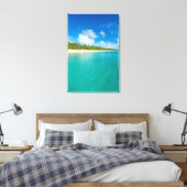 Met palmbomen omzoomd strand, Tonga Canvas Afdruk (Insitu (Slaapkamer))