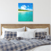 Met palmbomen omzoomd strand, Tonga Canvas Afdruk (Insitu (Slaapkamer))