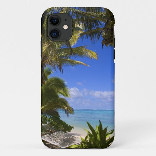 Met palmen omzoomd strand Cook Eilanden 2 Case-Mate iPhone Case (Achterkant)