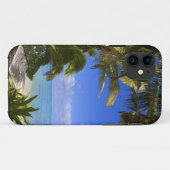 Met palmen omzoomd strand Cook Eilanden 2 Case-Mate iPhone Case (Achterkant (horizontaal))