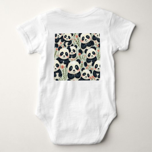 Met Panda! Een baby bodysuit (Achterkant)
